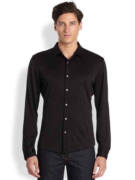 michael kors silk cotton mens dress shirts|Michael Kors men's stretch shirt.